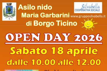 Sabato 18 aprile dalle 12 alle 14 si terrà un open day presso l'asilo nido comunale "Garbarini" per far conoscere l'importante servizio per l'infanzia presente sul territorio